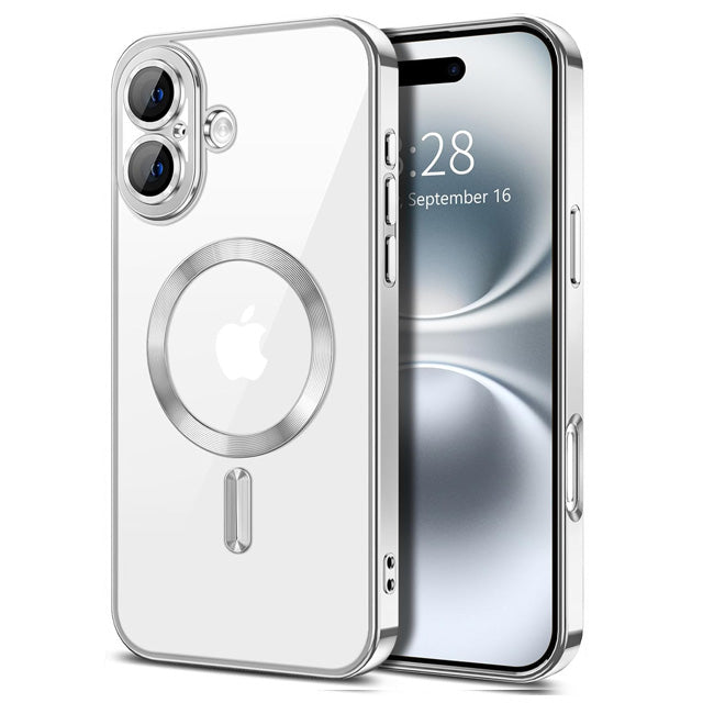 Magnetic Chrome TPU Camera Cover Case for iPhone 17