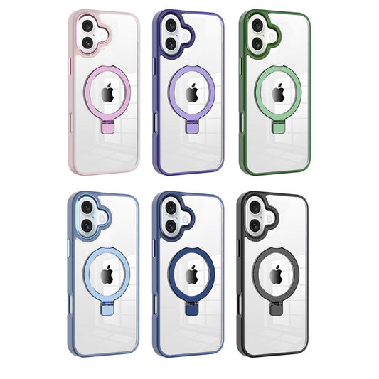 MT Series Clear Magnetic Ringstand Case for iPhone 16