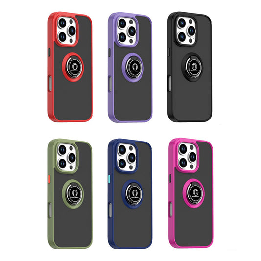 Matte PC TPU Ringstand Case for iPhone 16 Pro Max
