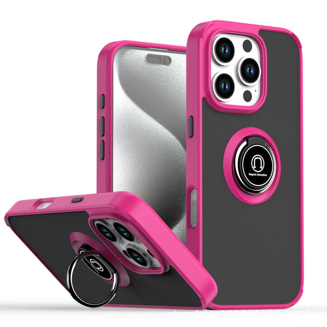 Matte PC TPU Ringstand Case for iPhone 16 Pro Max