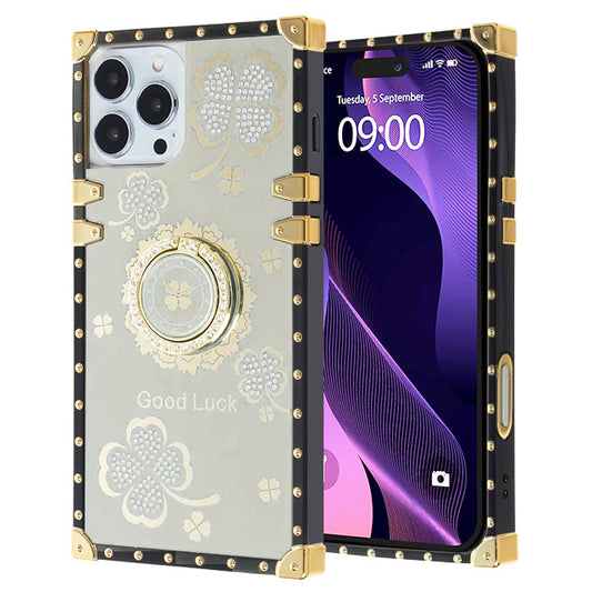 Clover Design Ringstand Case for iPhone 16 Pro Max