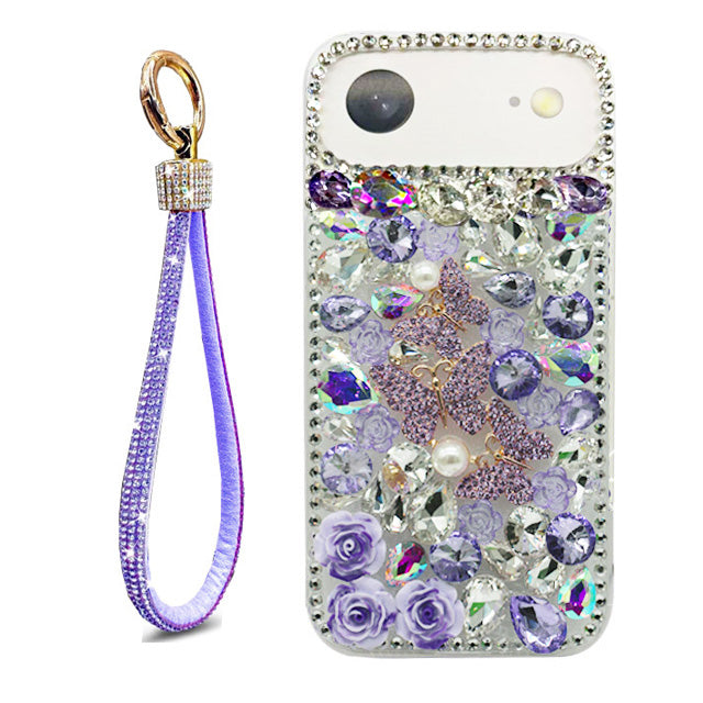 Triple Butterfly Flower Rhinestone Case for iPhone Air
