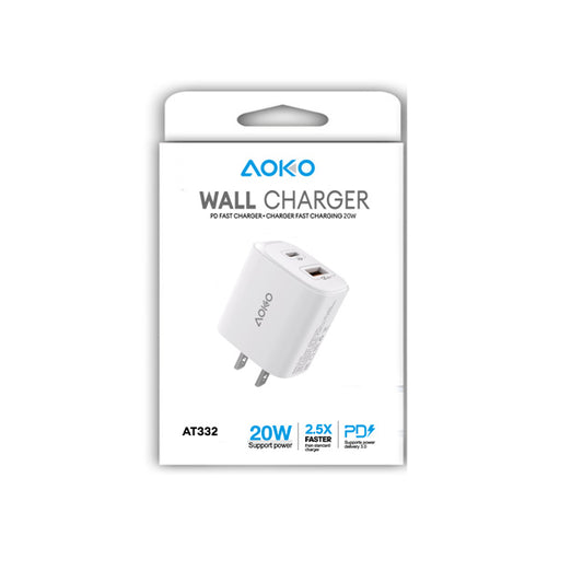 20W USB A + USB C PD Wall Charger Adapter