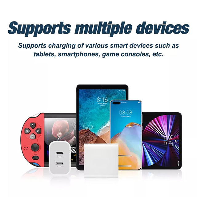 ETL Certified 40W Dual USB C Ports PD Adapter