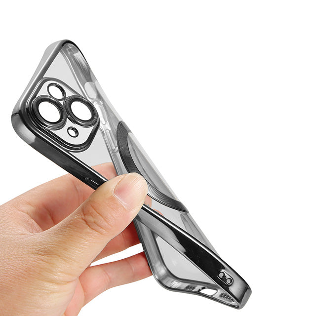 Magnetic Chrome TPU Camera Cover for iPhone 15