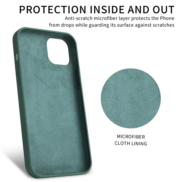 Microfiber Silicone Case for iPhone 15