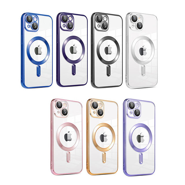Magnetic Chrome TPU Camera Cover for iPhone 15