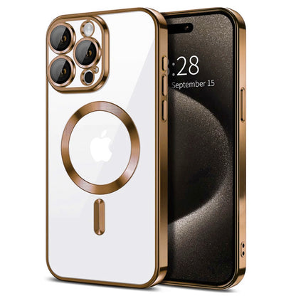 Magnetic Chrome TPU Camera Cover for iPhone 15 Pro Max