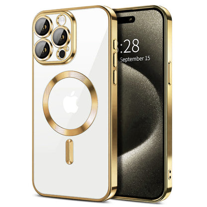 Magnetic Chrome TPU Camera Cover for iPhone 15 Pro Max