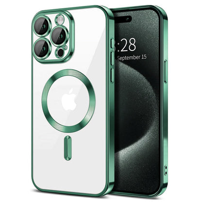 Magnetic Chrome TPU Camera Cover for iPhone 15 Pro Max