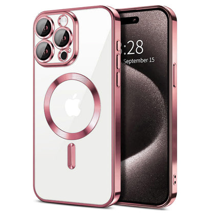 Magnetic Chrome TPU Camera Cover for iPhone 15 Pro Max