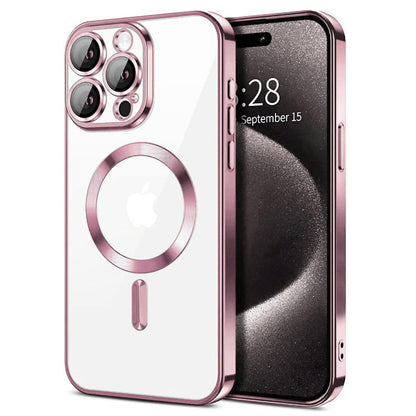 Magnetic Chrome TPU Camera Cover for iPhone 15 Pro Max