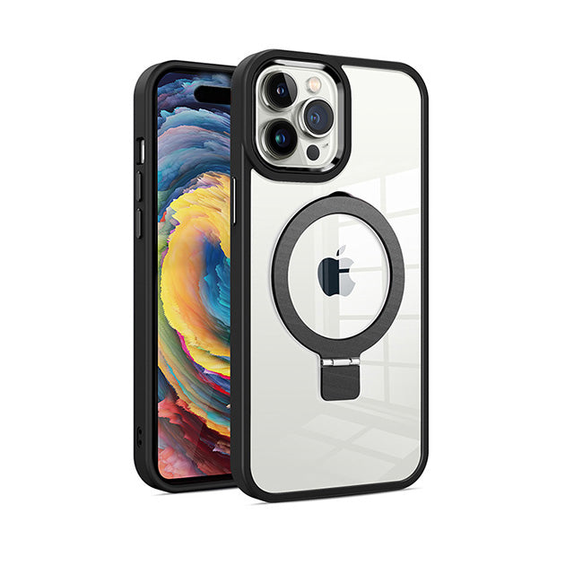 MT Series Clear Magnetic Ringstand Case for iPhone 15 Pro Max