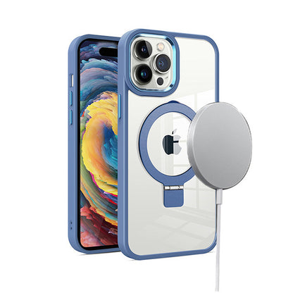 MT Series Clear Magnetic Ringstand Case for iPhone 15 Pro Max