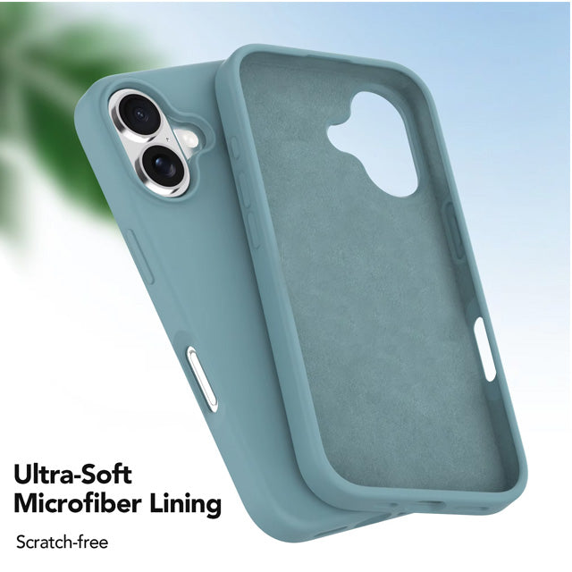 Microfiber Silicone Case for iPhone 16 Plus