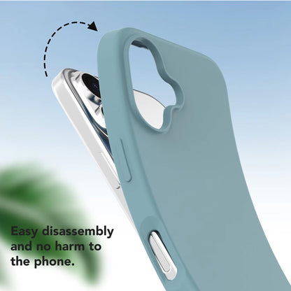 Microfiber Silicone Case for iPhone 16 Plus