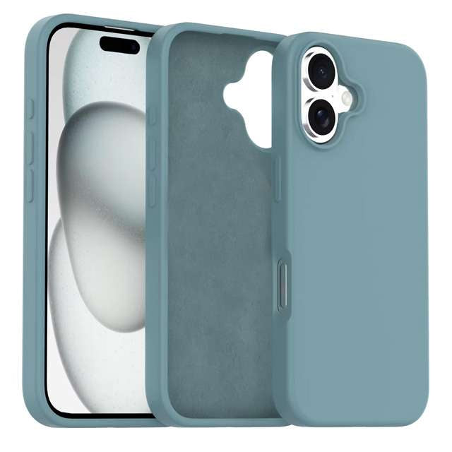 Microfiber Silicone Case for iPhone 16 Plus