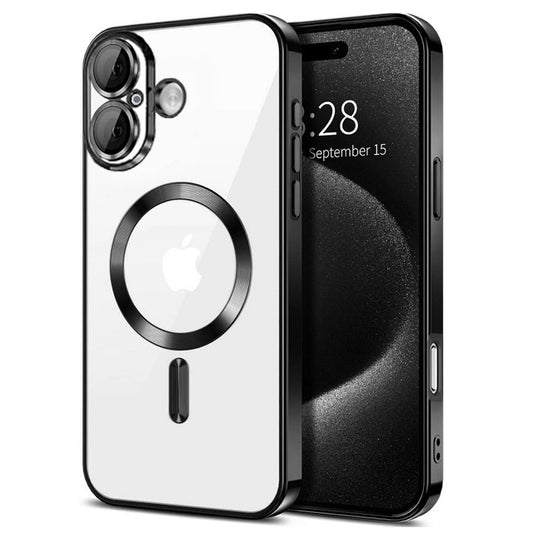 Magnetic Chrome TPU Camera Cover Case for iPhone 17