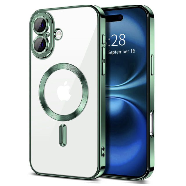 Magnetic Chrome TPU Camera Cover Case for iPhone 17