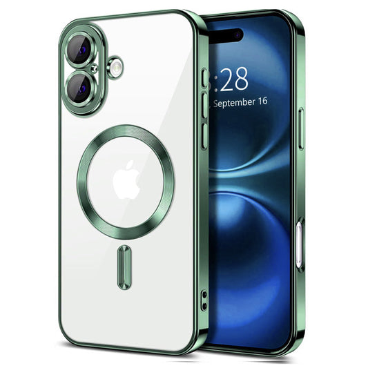 Magnetic Chrome TPU Camera Cover Case for iPhone 17