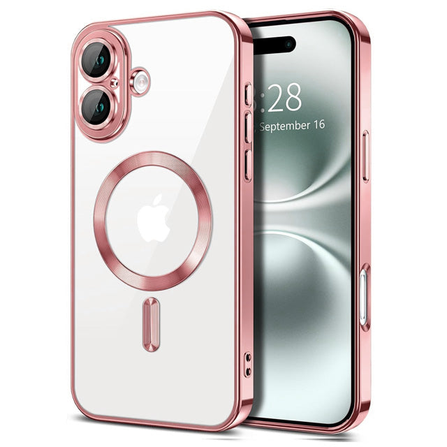 Magnetic Chrome TPU Camera Cover Case for iPhone 17