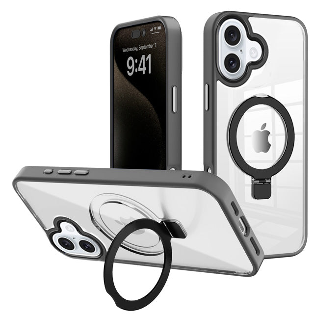 MT Series Clear Magnetic Ringstand Case for iPhone 16