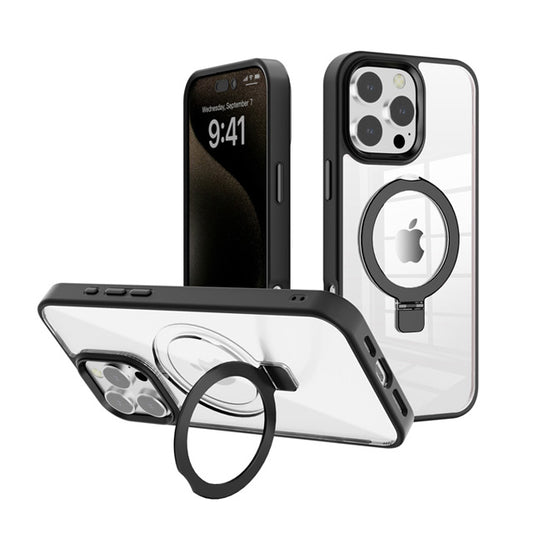 MT Series Clear Magnetic Ringstand Case for iPhone 16 Pro