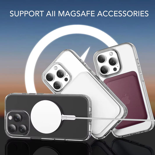 Clear Magnetic Hard Case for iPhone 16 Pro Max