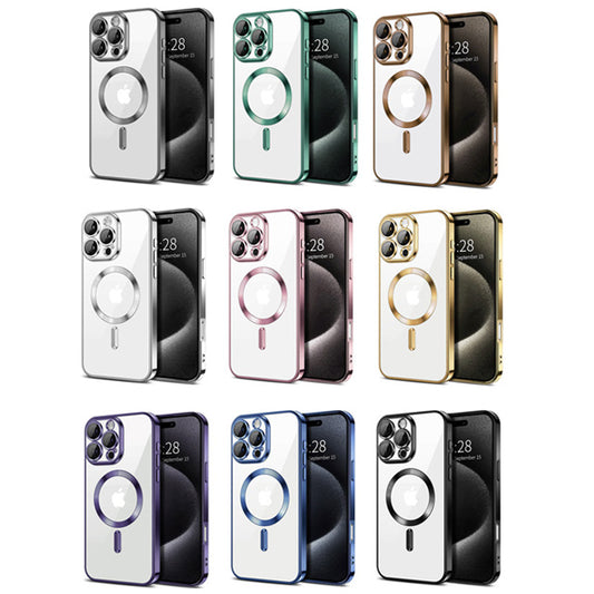 Magnetic Chrome TPU Camera Cover for iPhone 16 Pro