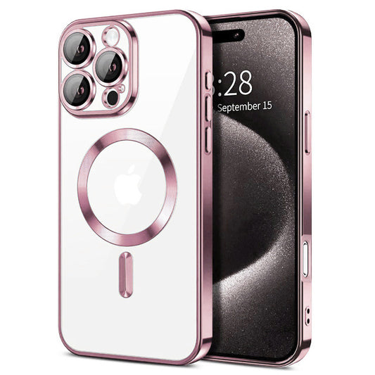 Magnetic Chrome TPU Camera Cover for iPhone 16 Pro