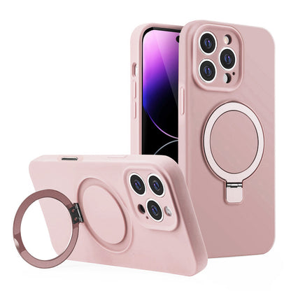 Silicone Ringstand Magnetic Case for iPhone 16 Pro Max
