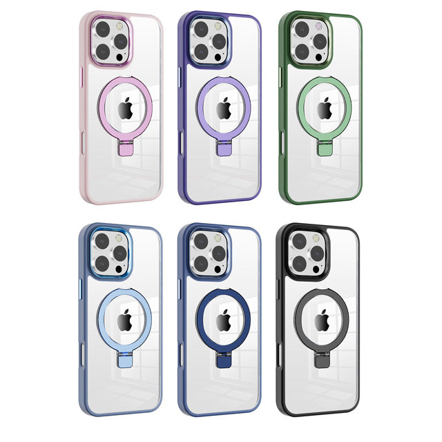MT Series Clear Magnetic Ringstand Case for iPhone 16 Pro Max