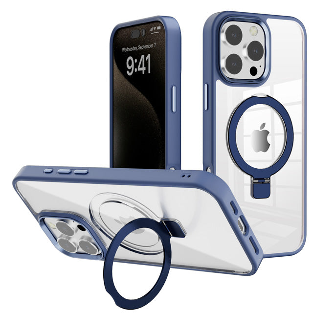 MT Series Clear Magnetic Ringstand Case for iPhone 16 Pro Max