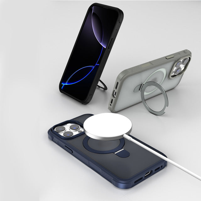 Hidden Magnetic Stand Case for iPhone 16 Pro Max