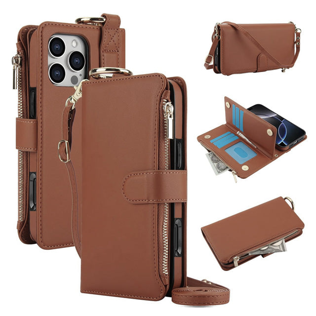 Crossbody Handle Wallet Case for iPhone 16 Pro Max