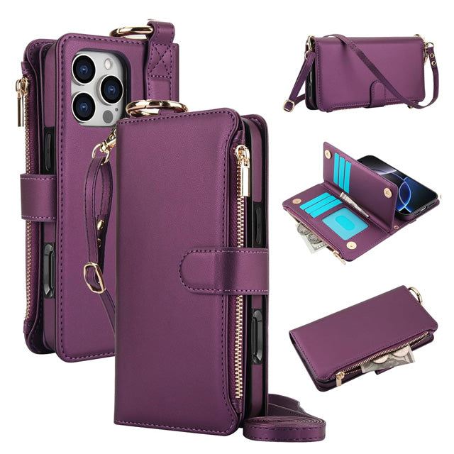 Crossbody Handle Wallet Case for iPhone 16 Pro Max