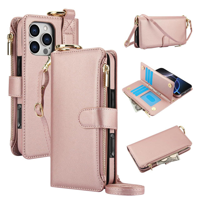Crossbody Handle Wallet Case for iPhone 16 Pro Max