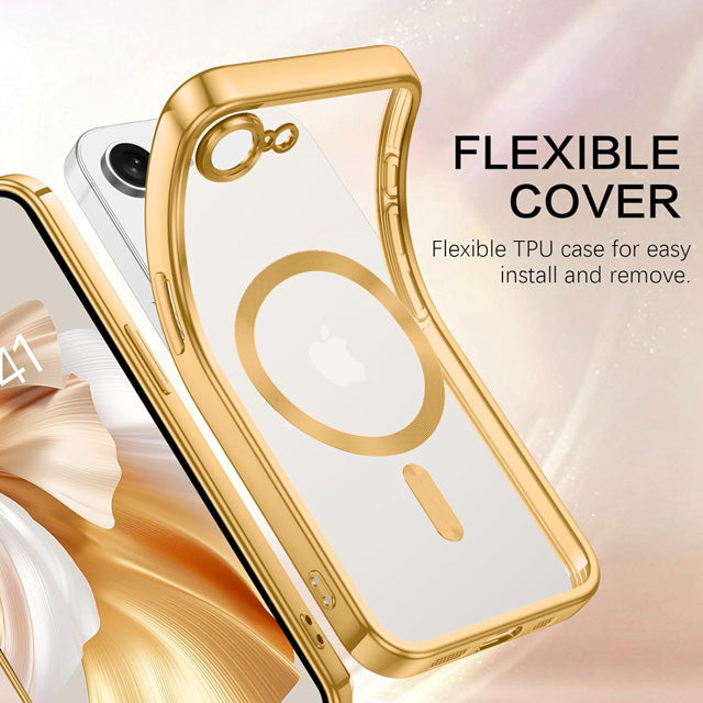 Magnetic Chrome TPU Camera Cover Case for iPhone 17e