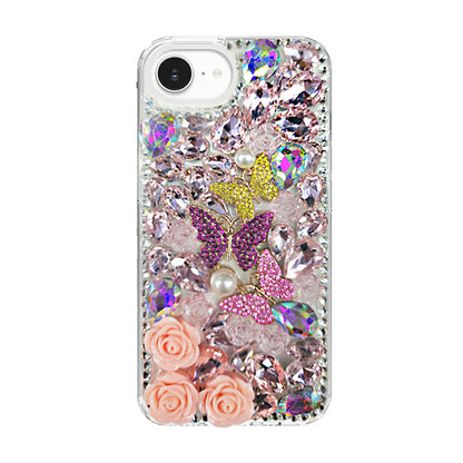Butterfly Flower Rhinestone Case for iPhone 16e