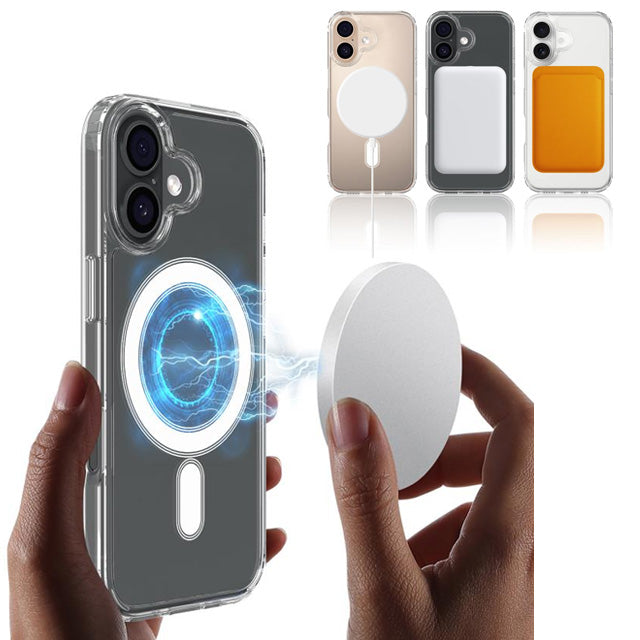 Clear Magnetic Hard Case for iPhone 17