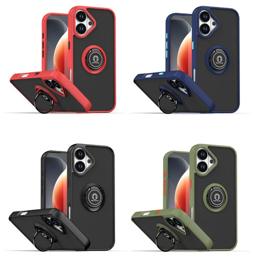Matte PC TPU Ringstand Case for iPhone 17