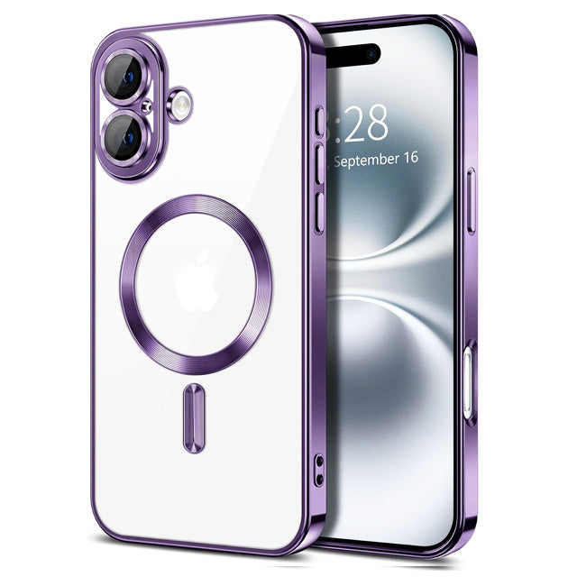 Magnetic Chrome TPU Camera Cover Case for iPhone 17