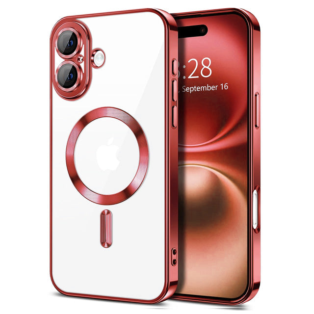 Magnetic Chrome TPU Camera Cover Case for iPhone 17
