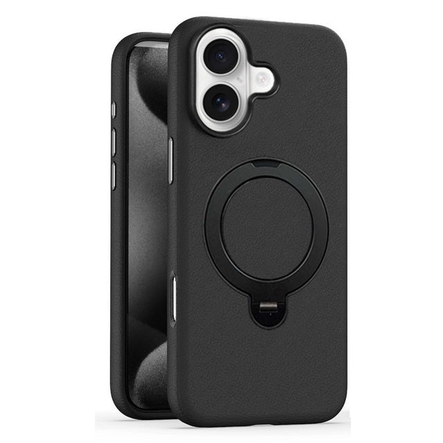 L4 PU Magnetic Ring Stand Case for iPhone 17
