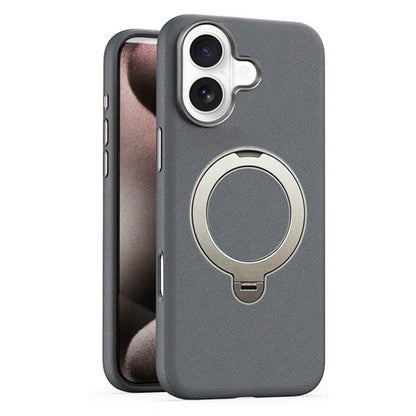 L4 PU Magnetic Ring Stand Case for iPhone 17