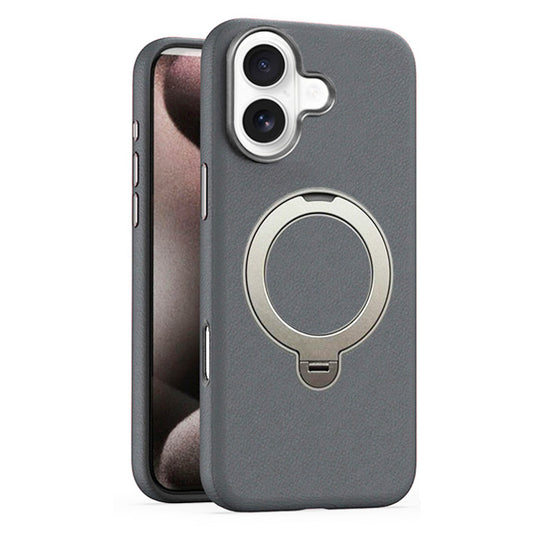 L4 PU Magnetic Ring Stand Case for iPhone 17