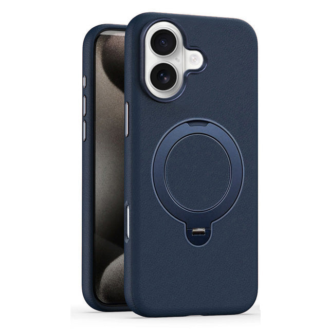 L4 PU Magnetic Ring Stand Case for iPhone 17