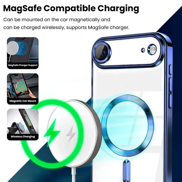 Magnetic Chrome TPU Camera Cover Case for iPhone Air