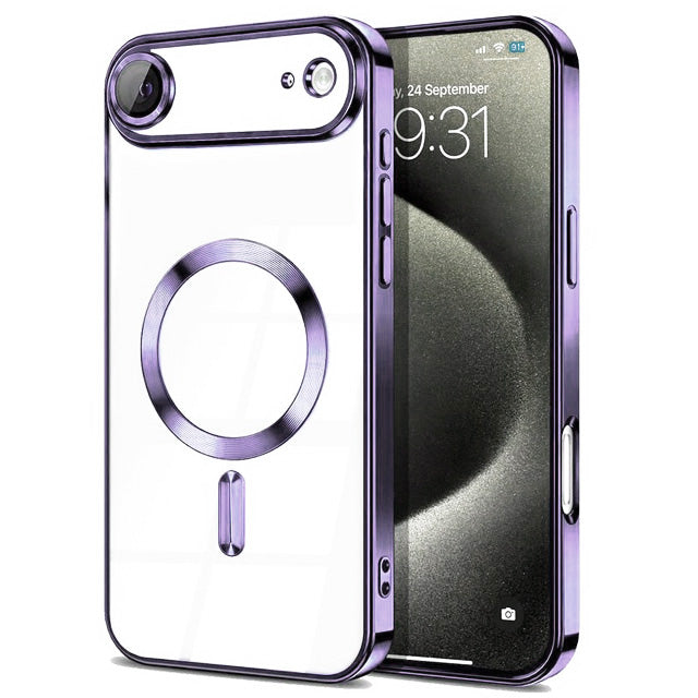 Magnetic Chrome TPU Camera Cover Case for iPhone Air