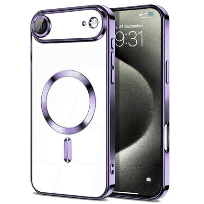 Magnetic Chrome TPU Camera Cover Case for iPhone Air